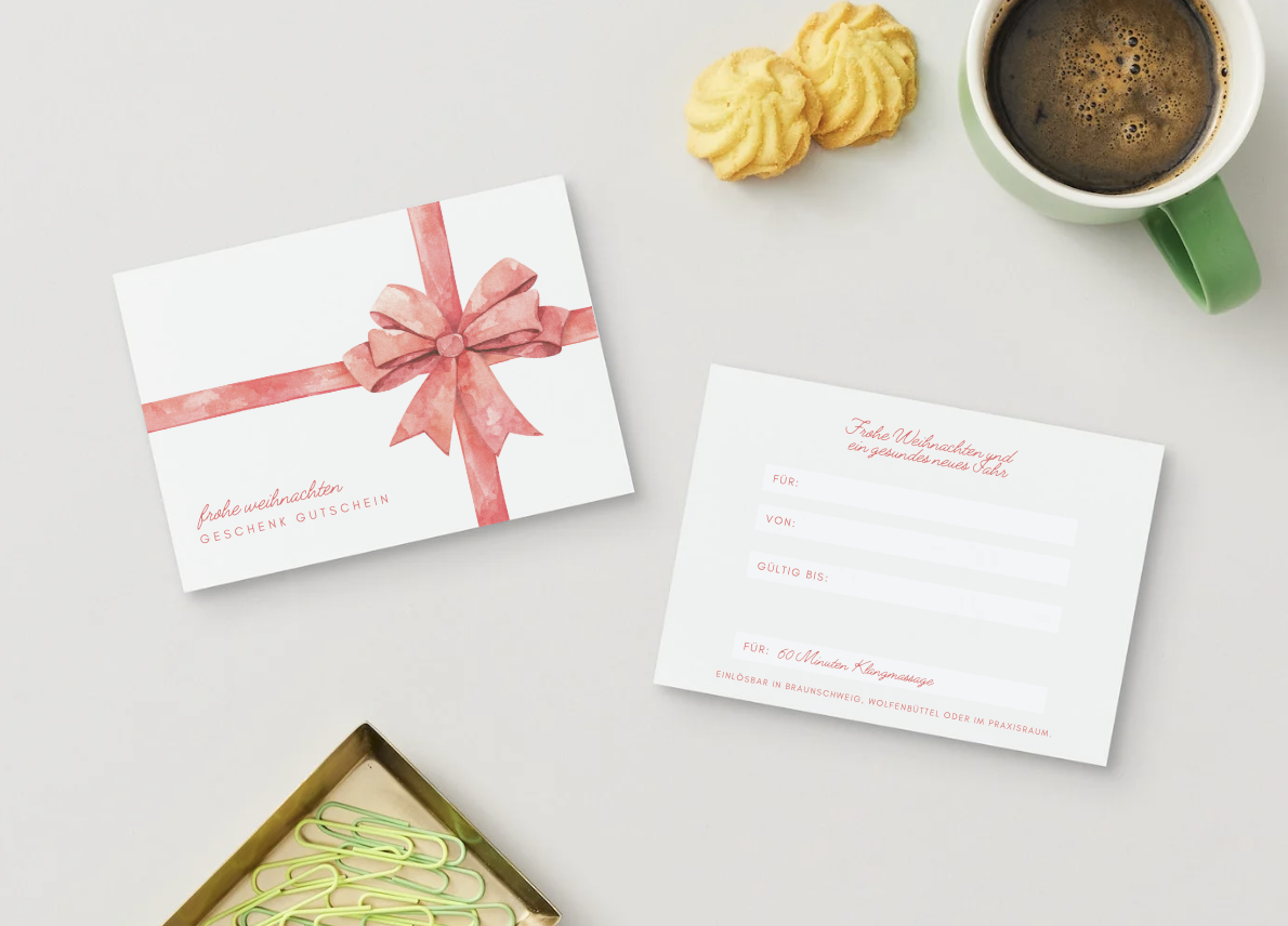 Gutschein für Klangmassage 60 Minuten